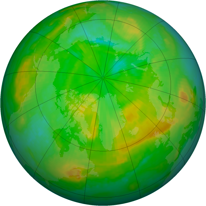 Arctic ozone map for 11 July 1998